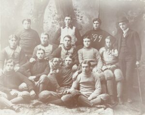 Posed photo of the football team
