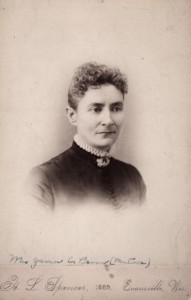 Black and white photo of Mrs. James Clinton Brown (Merticia Tipple Brown)
