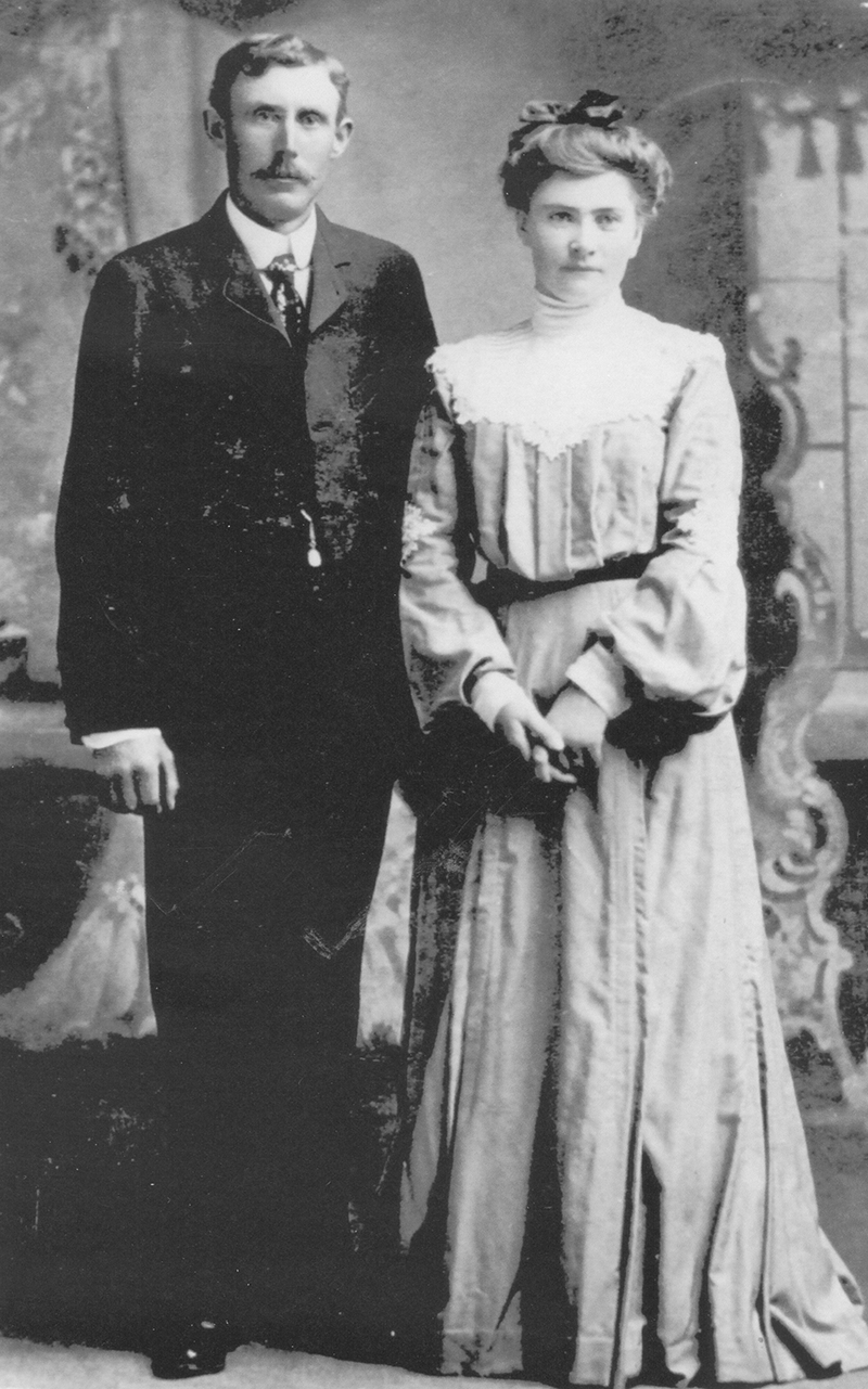 Mr. and Mrs. Christensen on their wedding
