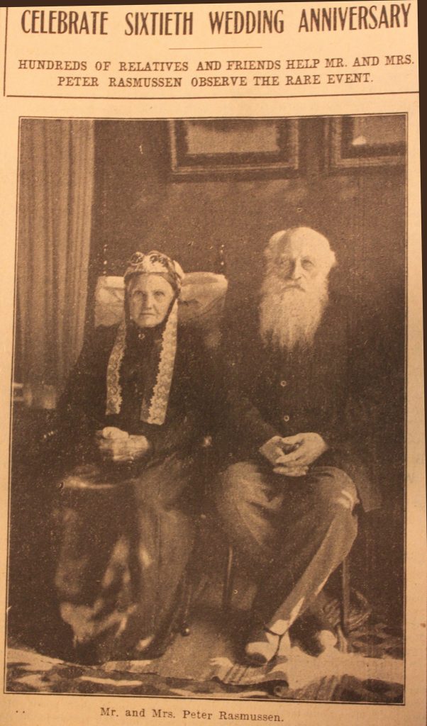 Old couple posing for portrait