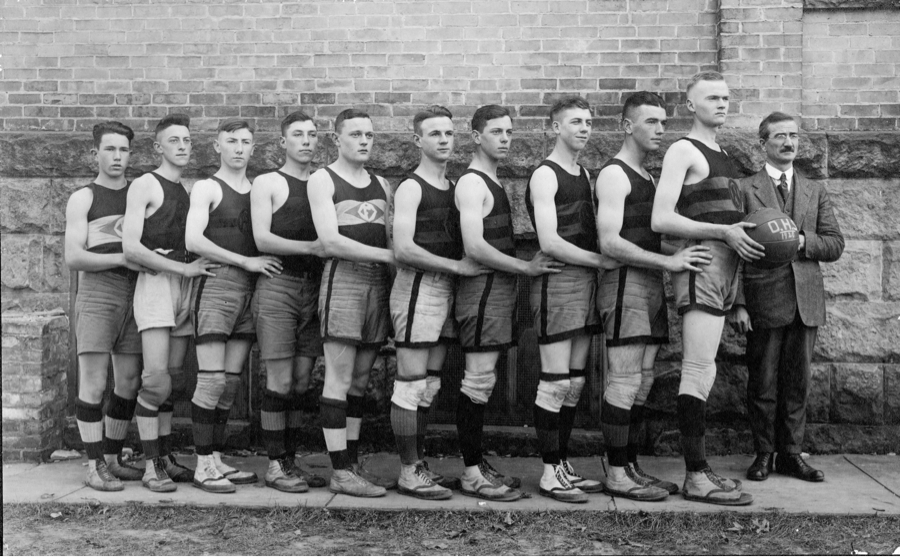 High School Basketball Team in 1920