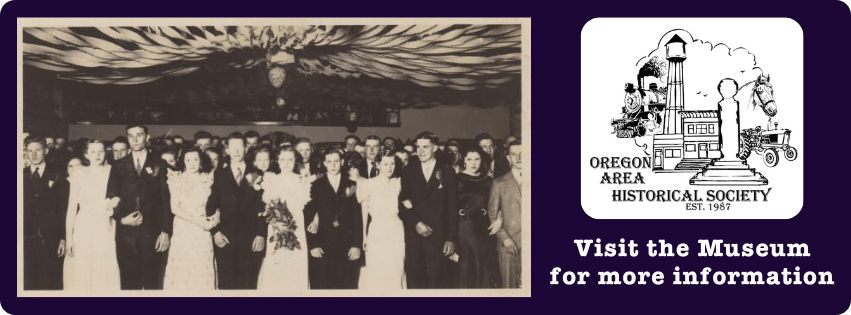 black and white photo of the prom in the 1930s with smiling couples