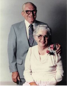 Ernie and Anne on their wedding day